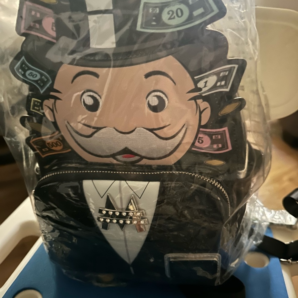 Loungefly Monopoly Money Backpack - Black and Multicolor